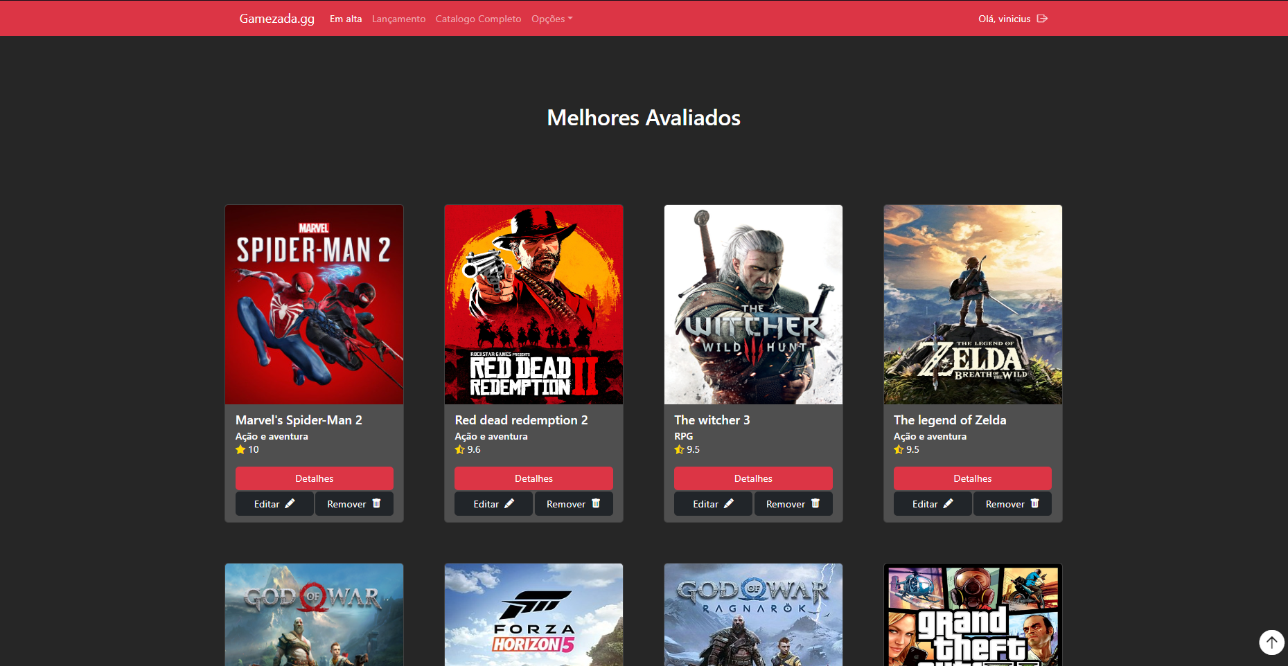 Catalogo de Games